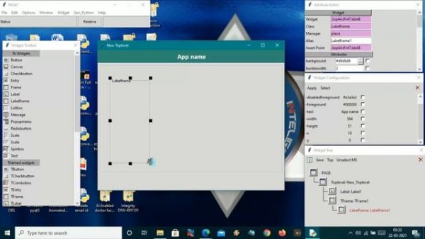 PAGE - A Tkinter Gui Builder || Make Python Gui Applications in minutes