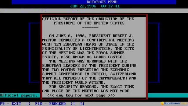 President is Missing gameplay (PC Game, 1988) смотреть онлайн