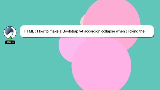 HTML : How to make a Bootstrap v4 accordion collapse when clicking the whole header div? смотреть онлайн