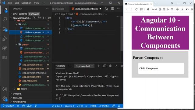 @Input and @output in Angular 10 | Communicate from Child to Parent Component - Angular смотреть онлайн