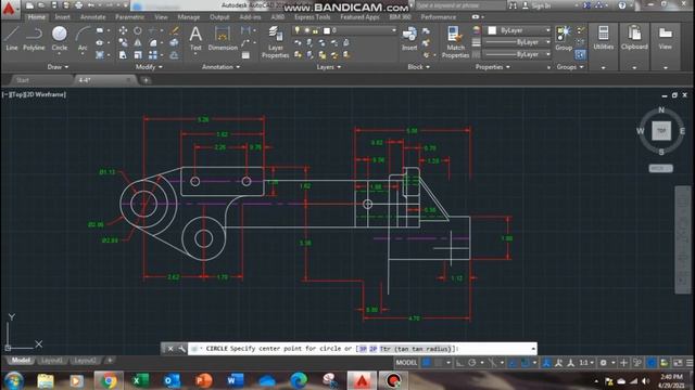 AutoCad 2016: |Power Feed Bracket Tutorials| смотреть онлайн