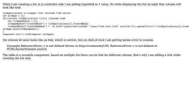 Salesforce: ReferenceError: c is not defined at HTMLAnchorElement.onclick смотреть онлайн