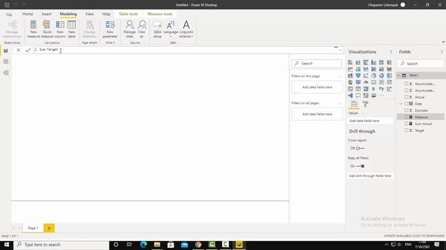 BIS-414 Business Intelligence ( PowerBI : การสร้างกราฟในการติดตามข้อมูลการขาย Target & Actual) смотреть онлайн