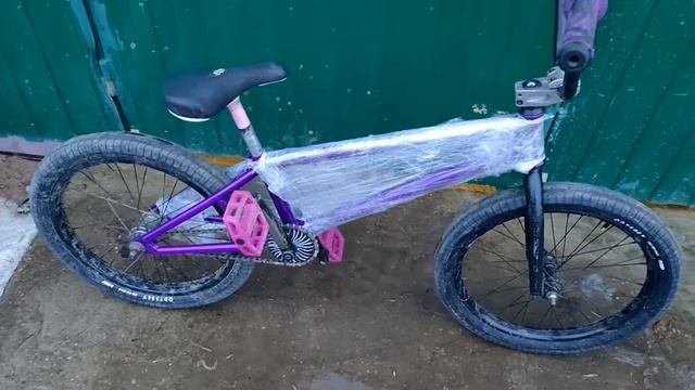 Покраска велосипеда BMX в фиолетовый канди / Порошковая покраска велосипедов в Твери смотреть онлайн