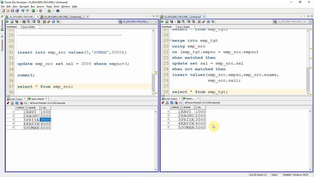 Oracle PL SQL interview question | Oracle MERGE statement | oracle merge statement example смотреть онлайн