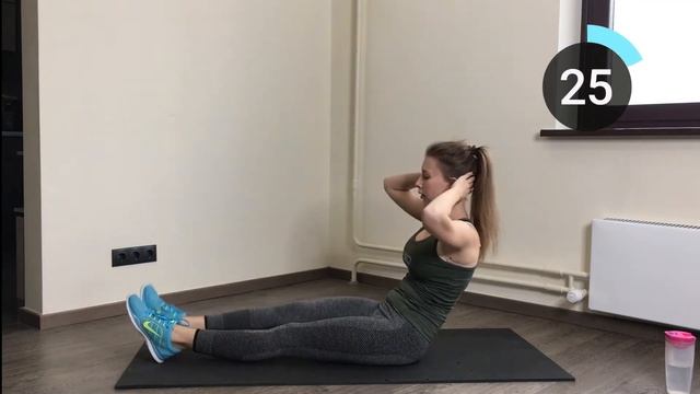 Качаем Пресс Дома. Упражнения На Пресс В Домашних Условиях. Тонкая Талия И Плоский Живот За 7 Мин смотреть онлайн