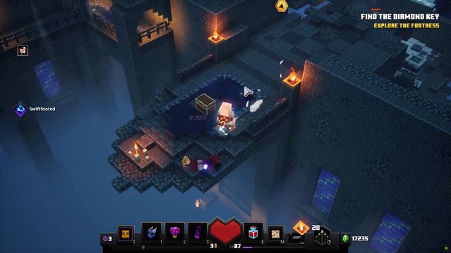 Find The Diamond Key Explore The Fortress Minecraft Dungeons смотреть онлайн