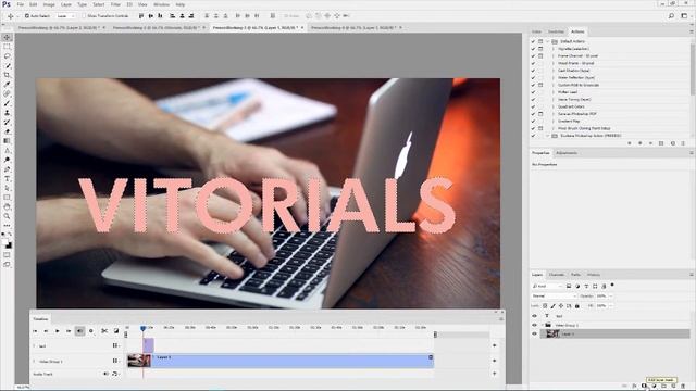 How to clip video inside text in Adobe Photoshop смотреть онлайн