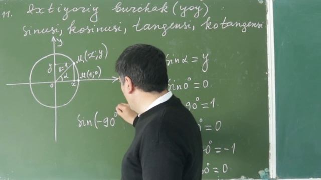 11. Ixtiyoriy burchak sinusi, kosinusi, tangesi, kotangesi. Algebra 9 sinf смотреть онлайн