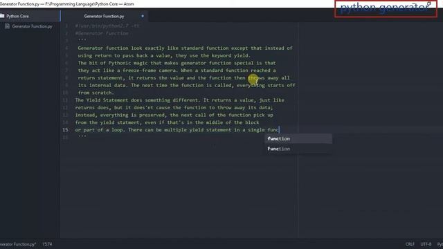 Generator Function Tutorial 1 | Scripting with python смотреть онлайн
