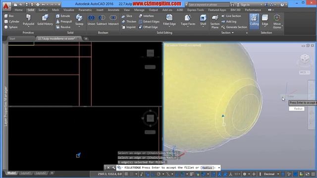 AutoCAD Revolve Komutu-23.bölüm-1.ders смотреть онлайн