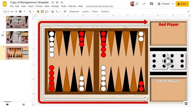Play Backgammon with Google Slides and Drawings смотреть онлайн