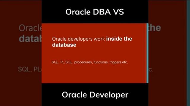 Oracle DBA VS Oracle Developer смотреть онлайн