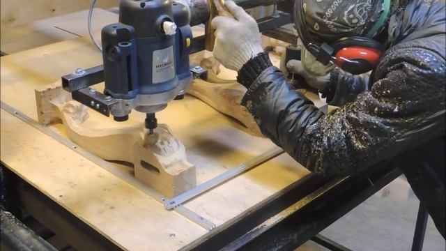 Ножки кабриоль грубая резьба на копировально-фрезерном станке! Дупликарвер мебель на заказ смотреть онлайн