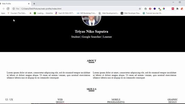 Slicing Mockup Figma Design Web Profile with HTML & CSS смотреть онлайн