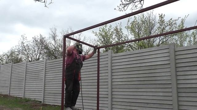 Летний душ и туалет из профильной трубы _ Каркас _ 1 часть смотреть онлайн