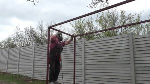 Летний душ и туалет из профильной трубы _ Каркас _ 1 часть