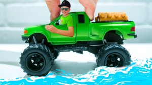 МАШИНА в ВОДЕ, но ГРУЗ Доставлен!!! Перевозим товар на ПИКАПЕ в MOTOR TOWN