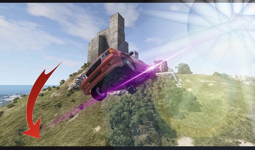 Захватывающий полет автомобилей в BeamNG Drive смотреть онлайн