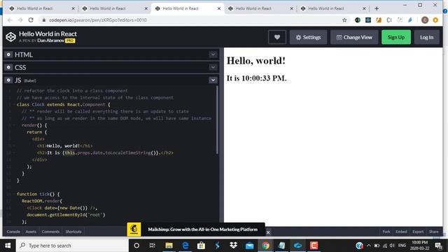 React session 9.1 (Demo - Component State & Life Cycle) смотреть онлайн
