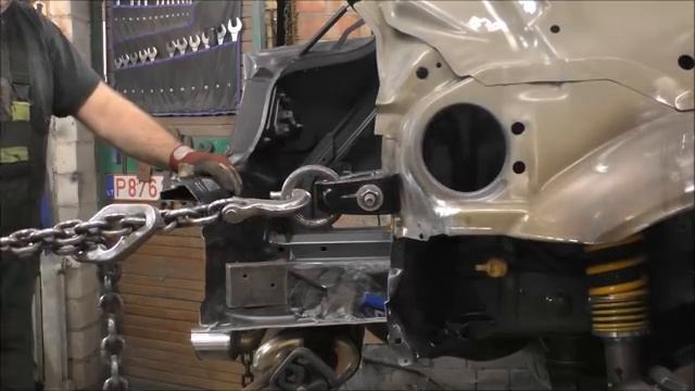 BMW 3. E46. The rear part repair of the car. Ремонт задней части машины. смотреть онлайн