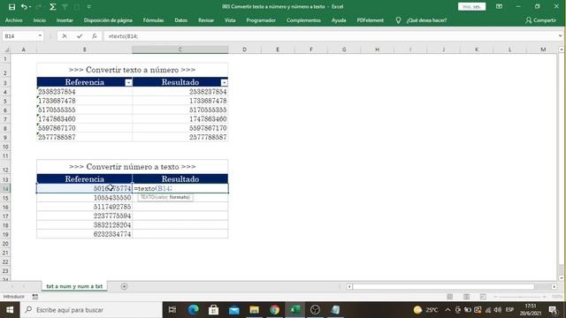 PASAR número a texto y texto a número [Excel] смотреть онлайн