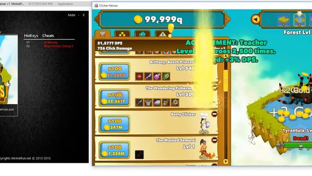 Clicker Heroes Trainer +1 смотреть онлайн