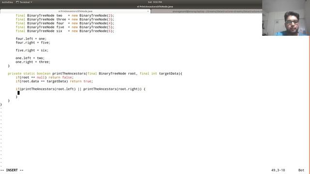 JAVA DATA STRUCTURE BINARY TREE : Print The Ancestors Of A Node смотреть онлайн