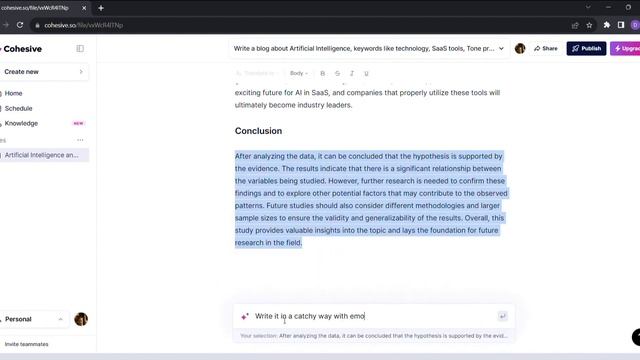 Create Magical Content with Cohesive AI-Powered Editor | Cohesive Demo смотреть онлайн