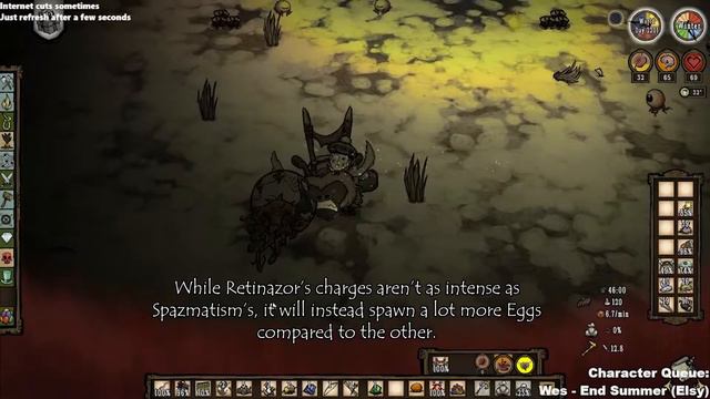 Fighting the Twins of Terror on a Beefalo (DST) смотреть онлайн