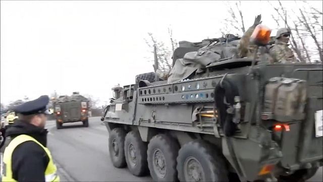 2nd part of U.S. Military Convoy Dragoon ride leave Prague - Ruzyne barracks 1.4.2015 смотреть онлайн