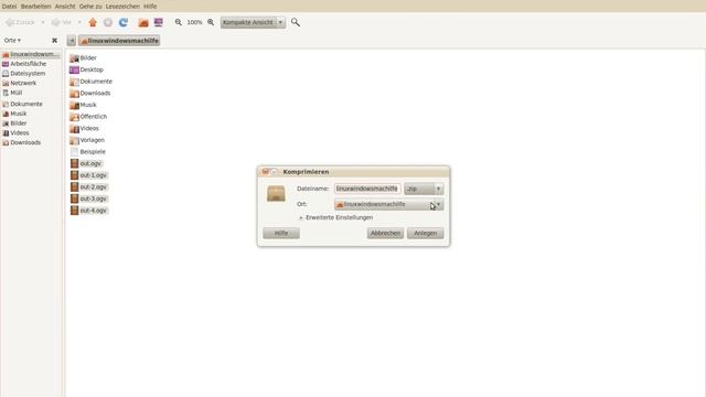 Zip-Archive unter Ubuntu 10.04 смотреть онлайн