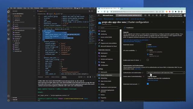 Provisioning a AKS-managed AAD integrated cluster in terraform смотреть онлайн