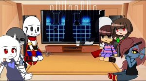 Undertale react to Nightmare sans vs chara