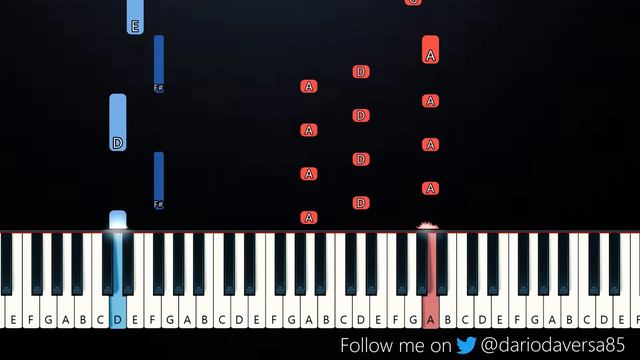 Amelie - Comptine d'un autre ete (Easy Beginner Piano Tutorial) смотреть онлайн