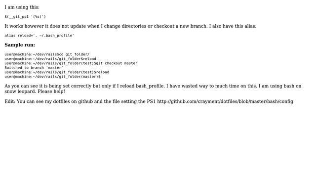 Adding git branch to bash prompt on snow leopard (3 Solutions!!) смотреть онлайн