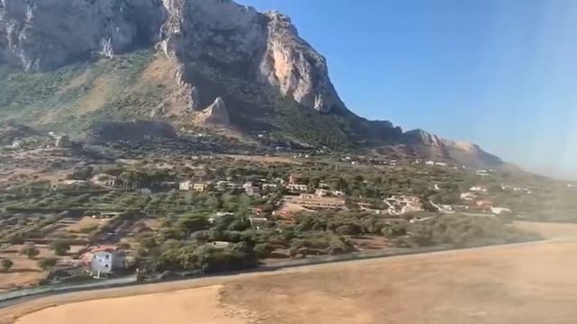 Landing to Palermo airport Alitalia