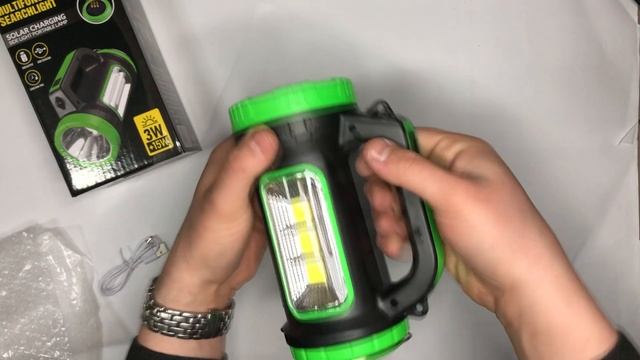 Видео обзор: Кемпинговый фонарь XBL 818C-3W+COB. Цвет: зеленый смотреть онлайн