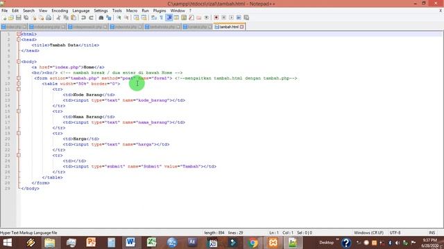 CRUD PHP HTML NUR RIZAL-FINAL TASK DATABASE смотреть онлайн