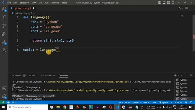 Python Program #73 - Return Multiple Values From a Function in Python смотреть онлайн