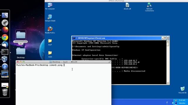 Mac OSX to Windows XP - VirtualBox Shared Folders Tutorial смотреть онлайн