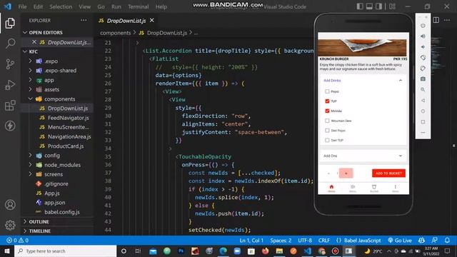 Kfc app UI using React Native смотреть онлайн