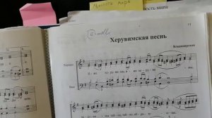 Нотный разбор Херувимской Владимирской.
