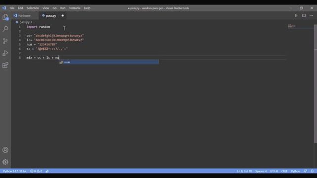 How to make a random password generator in python|short and simple method смотреть онлайн
