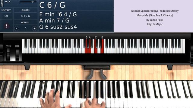 Marry Me (Give Me a Chance) by Jamie Foxx - Piano Tutorial смотреть онлайн