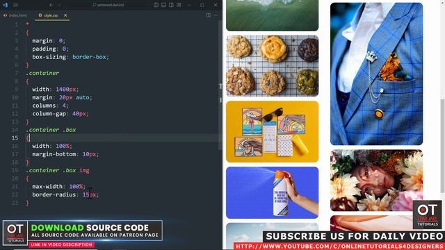 Pinterest layout style with CSS | CSS Only Masonry grid смотреть онлайн