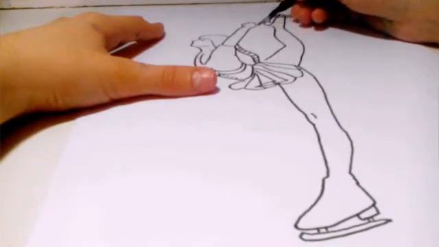 Рисую фигуристку!!!:-) :-) :-) смотреть онлайн