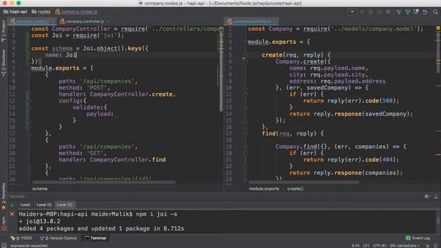 Nodejs: Validating Payload in Hapi.js смотреть онлайн