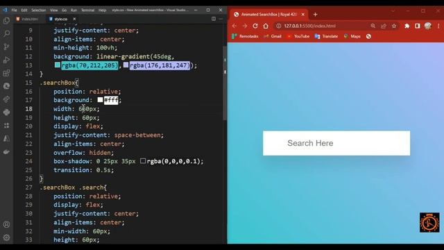 Animated Search Box in HTML & CSS with Icon - Javascript @RoyalTutorials354 смотреть онлайн