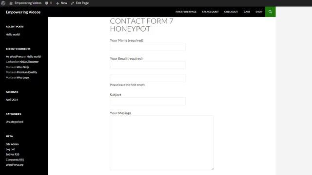Adding Honeypot To Contact Form 7